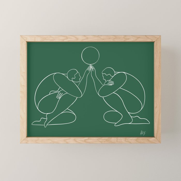 Beneath the Rising Sun - emerald Mini Art Print Gallery Image 1