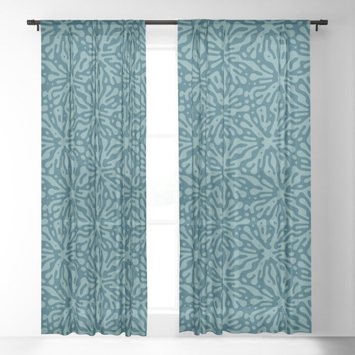 Organic Matter in Dark Teal Window Curtain Gallery Image 3