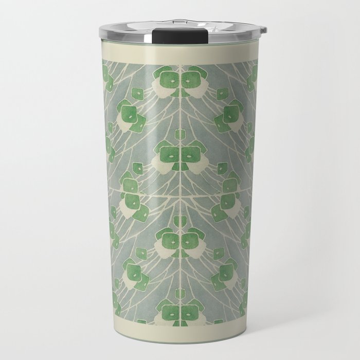 Green Geometric 1915 Hannah Borger Overbeck Travel Mug Gallery Image 1