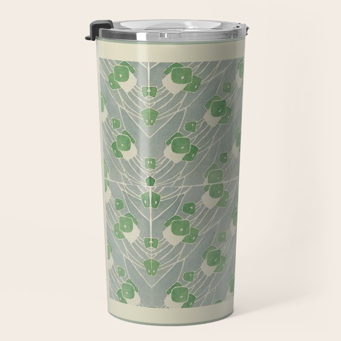 Green Geometric 1915 Hannah Borger Overbeck Travel Mug Gallery Image 3