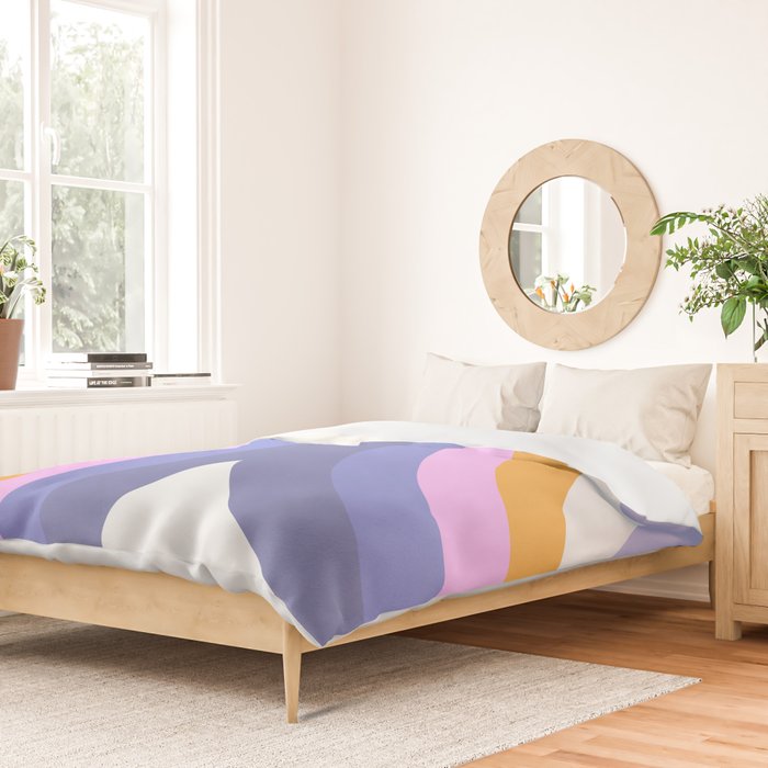 Double Rainbow in Very Peri Duvet Cover Gallery Image 2