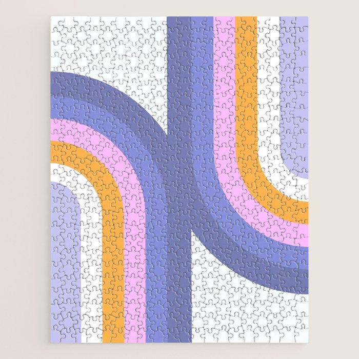 Double Rainbow in Very Peri Jigsaw Puzzle Gallery Image 1