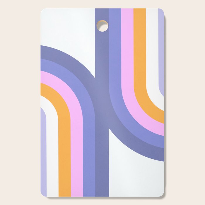 Double Rainbow in Very Peri Cutting Board Gallery Image 1