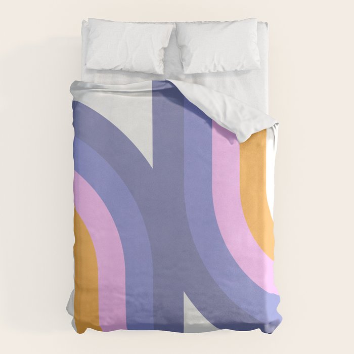 Double Rainbow in Very Peri Duvet Cover Gallery Image 6
