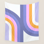 Double Rainbow in Very Peri Wall Tapestry Gallery Image 4