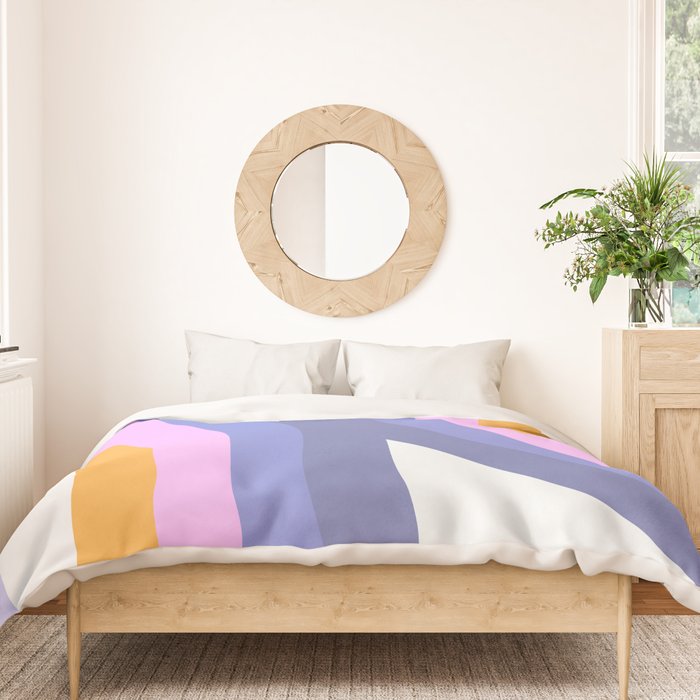 Double Rainbow in Very Peri Duvet Cover Gallery Image 3