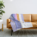 Double Rainbow in Very Peri Throw Blanket Gallery Image 1