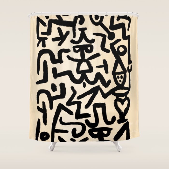 Klee's Comedians Handbill Shower Curtain Gallery Image 1