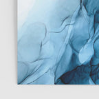 Deep Blue Flowing Water Abstract Painting Poster Gallery Image 3