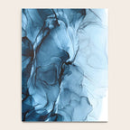 Deep Blue Flowing Water Abstract Painting Notebook Gallery Image 4