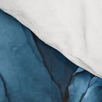 Deep Blue Flowing Water Abstract Painting Comforter Gallery Image 4