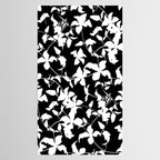 Clematis Contrast  Minimal Floral Silhouettes Tablecloth Gallery Image 2