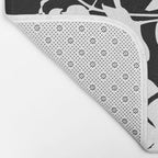 Clematis Contrast  Minimal Floral Silhouettes Bath Mat Gallery Image 2