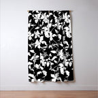 Clematis Contrast  Minimal Floral Silhouettes Window Curtain Gallery Image 3