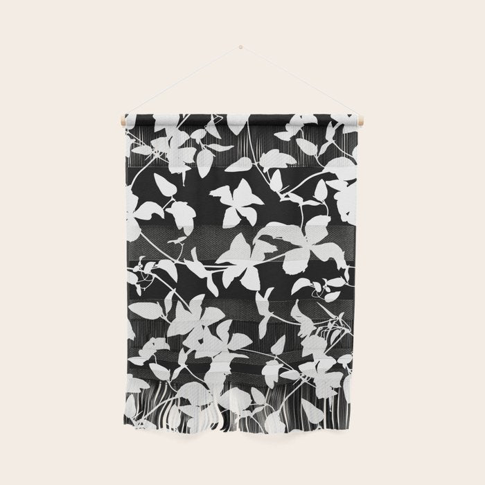 Clematis Contrast  Minimal Floral Silhouettes Wall Hanging Gallery Image 1