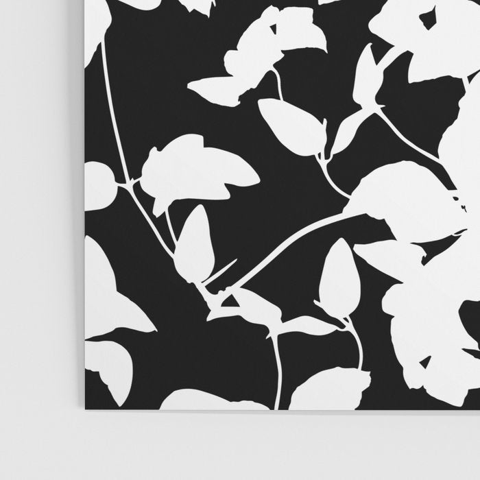 Clematis Contrast  Minimal Floral Silhouettes Poster Gallery Image 3
