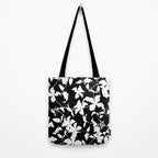Clematis Contrast  Minimal Floral Silhouettes Tote Bag Gallery Image 2