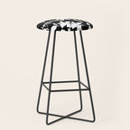 Clematis Contrast  Minimal Floral Silhouettes Stool Gallery Image 1