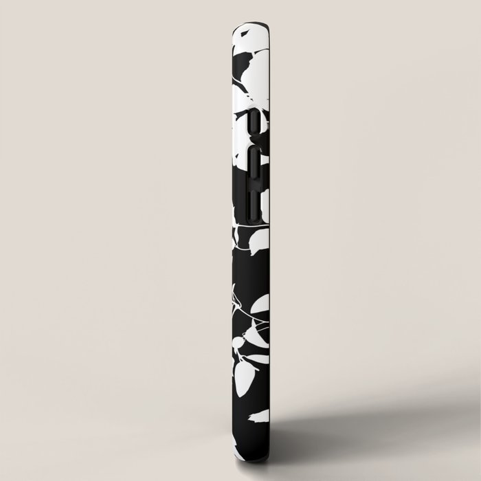 Clematis Contrast  Minimal Floral Silhouettes iPhone Case Gallery Image 2