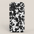 Clematis Contrast  Minimal Floral Silhouettes iPhone Case Gallery Image 1