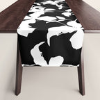 Clematis Contrast  Minimal Floral Silhouettes Table Runner Gallery Image 1