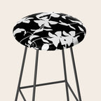 Clematis Contrast  Minimal Floral Silhouettes Stool Gallery Image 2