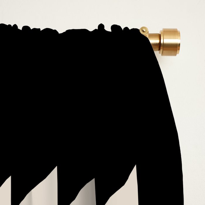 Southwestern Eagle and Arrow Pattern 121 Black and Linen White Window Curtain Gallery Image 2