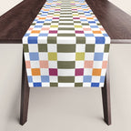 Colorful Mod Checkerboard Table Runner Gallery Image 1