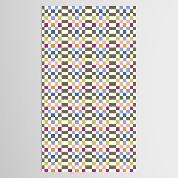 Colorful Mod Checkerboard Tablecloth Gallery Image 2