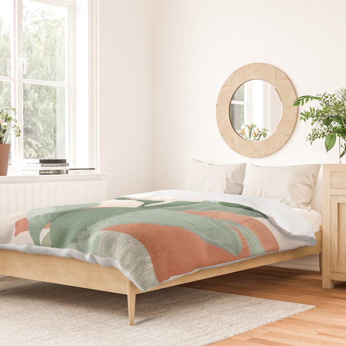 Modern Abstract Art Plant 3 Duvet Cover Gallery Image 2