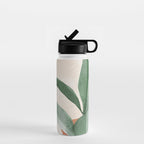 Modern Abstract Art Plant 3 Water Bottle Gallery Image 1
