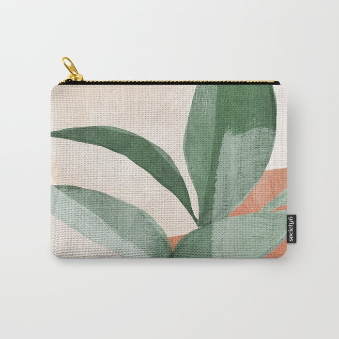 Modern Abstract Art Plant 3 Carry All Pouch Gallery Image 1