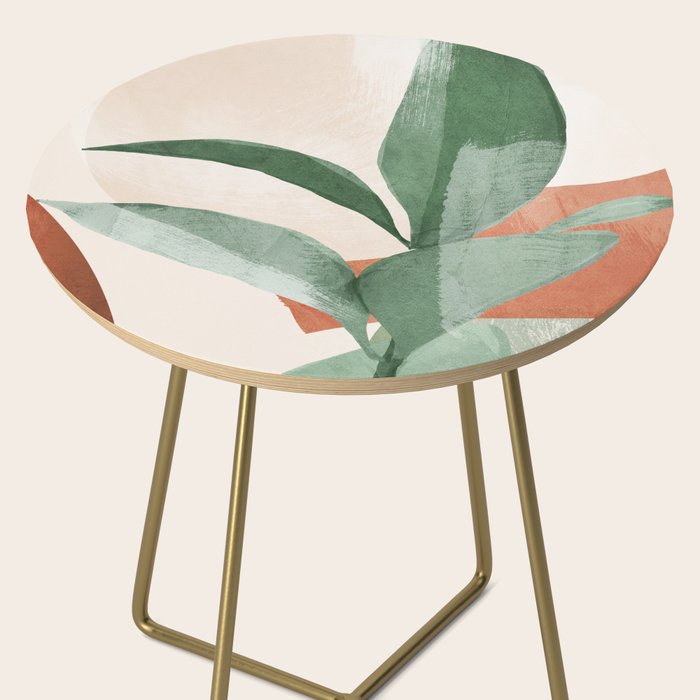 Modern Abstract Art Plant 3 Side Table Gallery Image 2