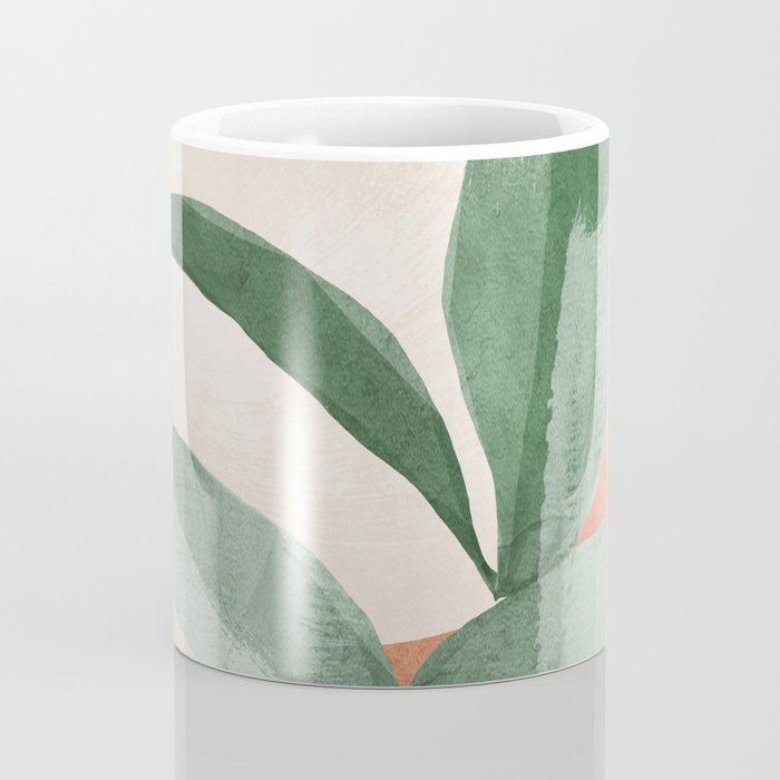 Modern Abstract Art Plant 3 Coffee Mug Gallery Image 4