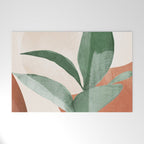 Modern Abstract Art Plant 3 Welcome Mat Gallery Image 1