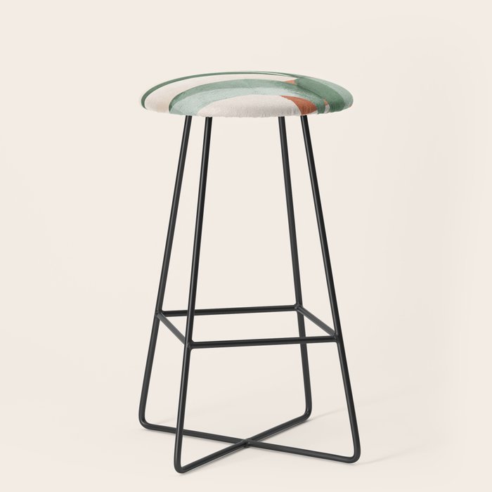 Modern Abstract Art Plant 3 Stool Gallery Image 1