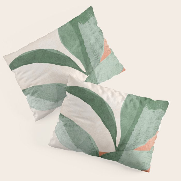 Modern Abstract Art Plant 3 Pillow Sham Gallery Image 1