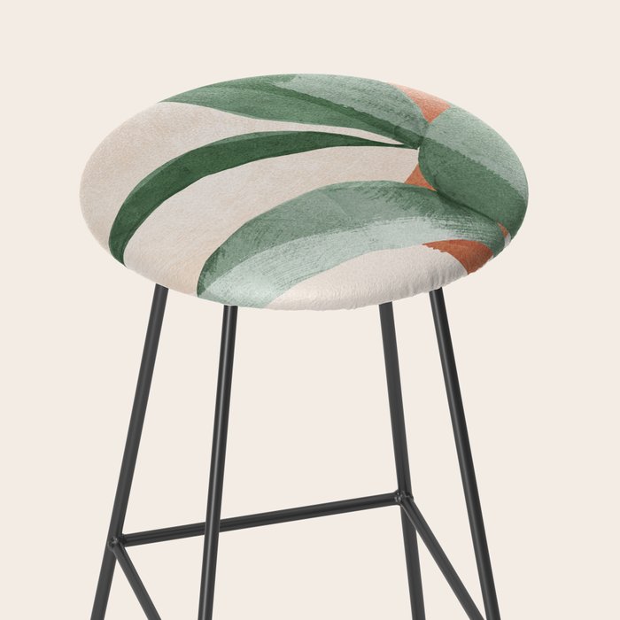 Modern Abstract Art Plant 3 Stool Gallery Image 2