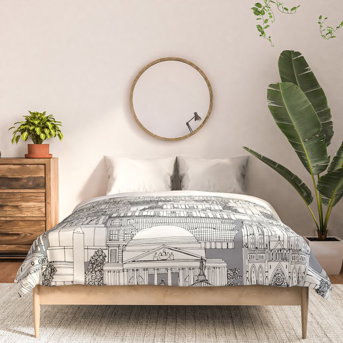 Washington DC toile gray Comforter Gallery Image 3