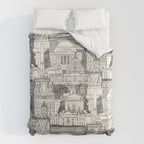 Washington DC toile gray Duvet Cover Gallery Image 6