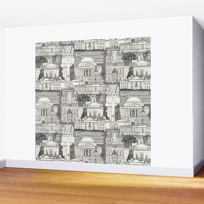 Washington DC toile gray Wall Mural Gallery Image 2
