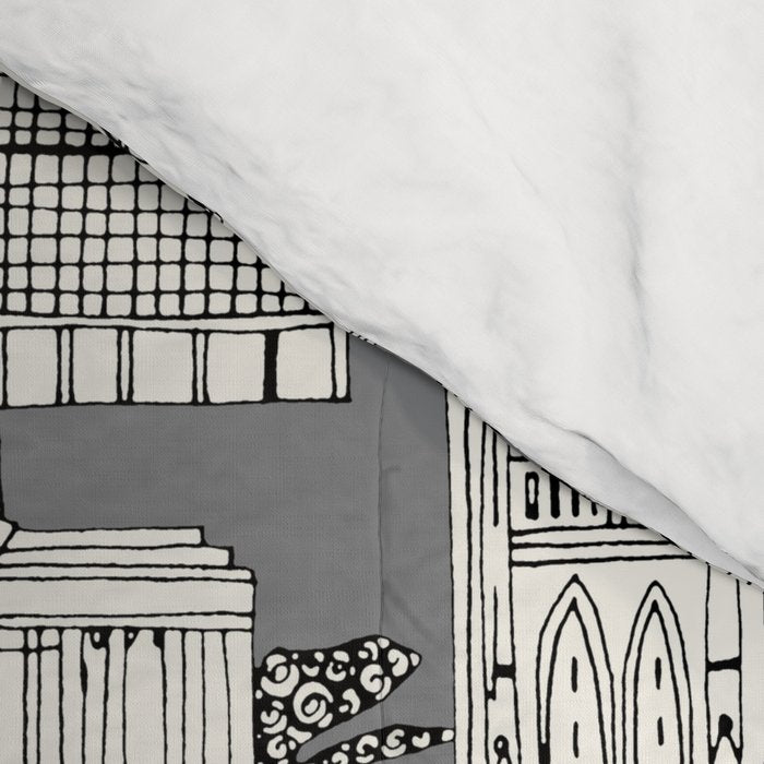 Washington DC toile gray Comforter Gallery Image 4