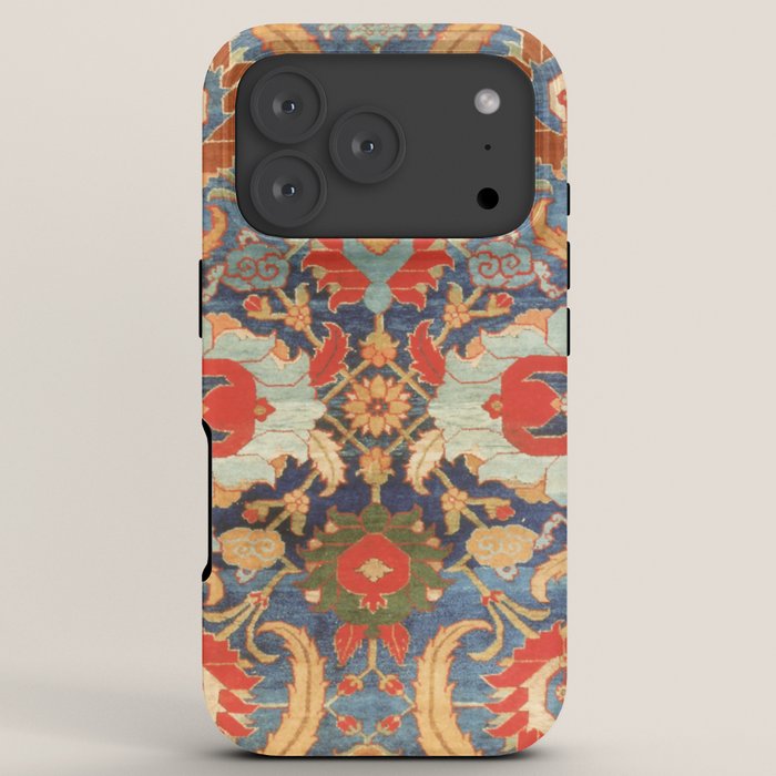Indian Antique Floral Rug Print iPhone Case Gallery Image 7