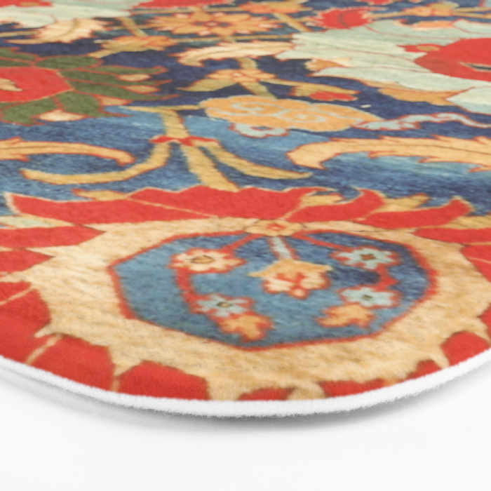 Indian Antique Floral Rug Print Bath Mat Gallery Image 3