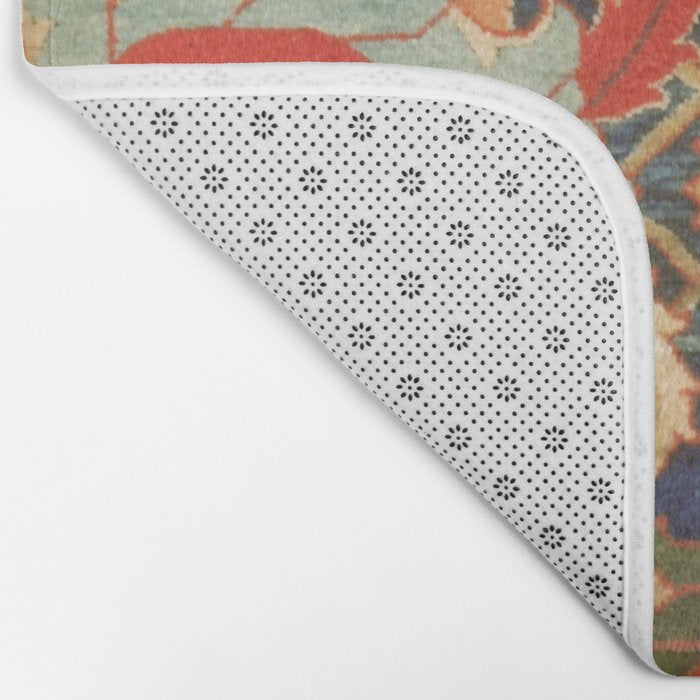 Indian Antique Floral Rug Print Bath Mat Gallery Image 2
