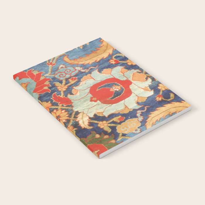 Indian Antique Floral Rug Print Notebook Gallery Image 2