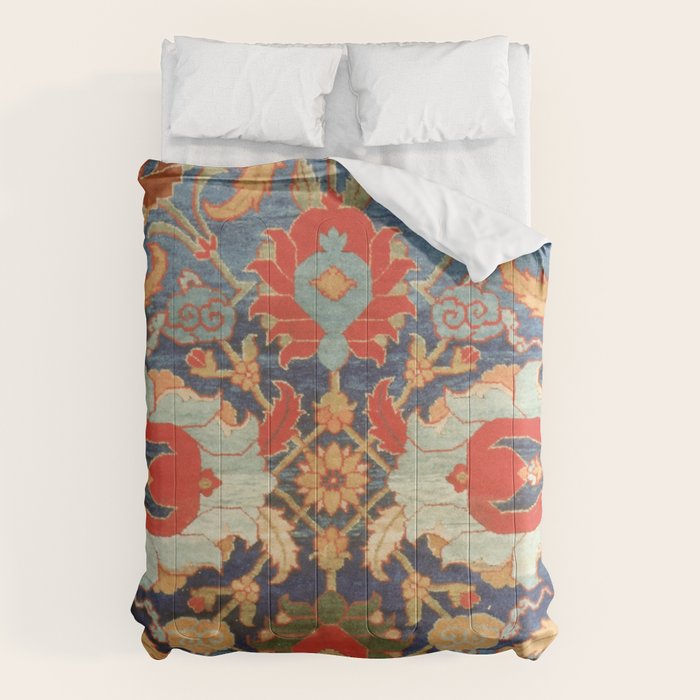 Indian Antique Floral Rug Print Comforter Gallery Image 6