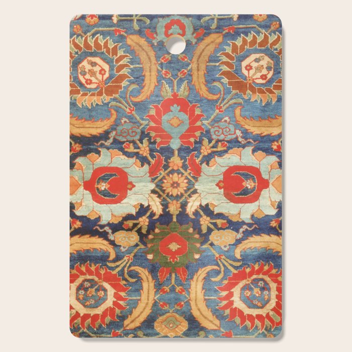 Indian Antique Floral Rug Print Cutting Board Gallery Image 1