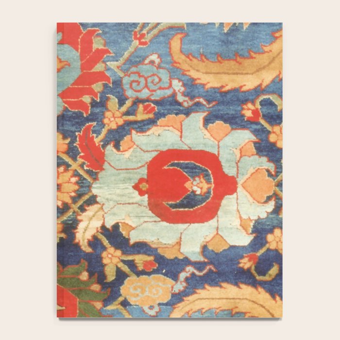 Indian Antique Floral Rug Print Notebook Gallery Image 4
