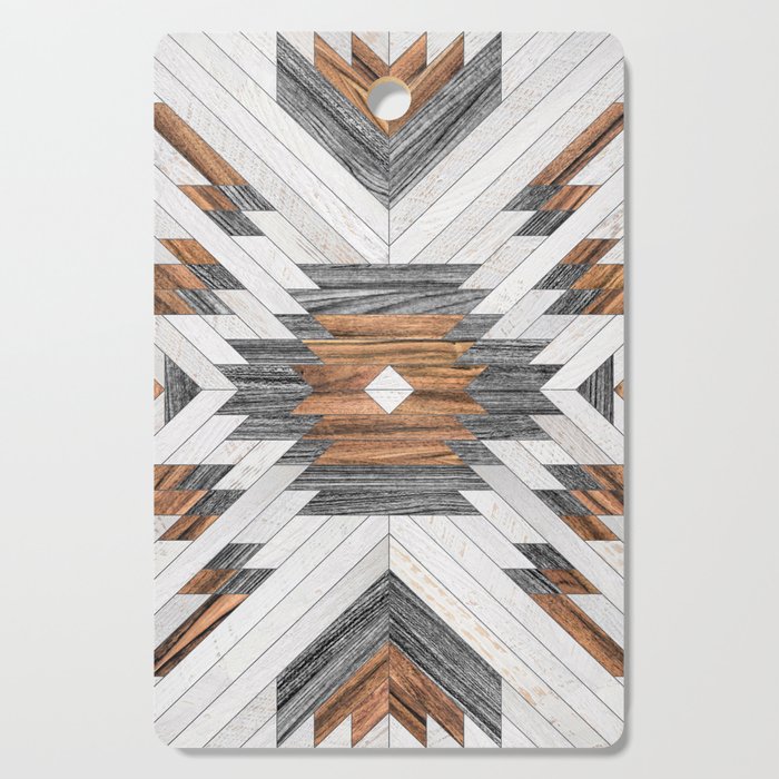 Urban Tribal Pattern No.8 - Aztec - Wood Cutting Board Gallery Image 1